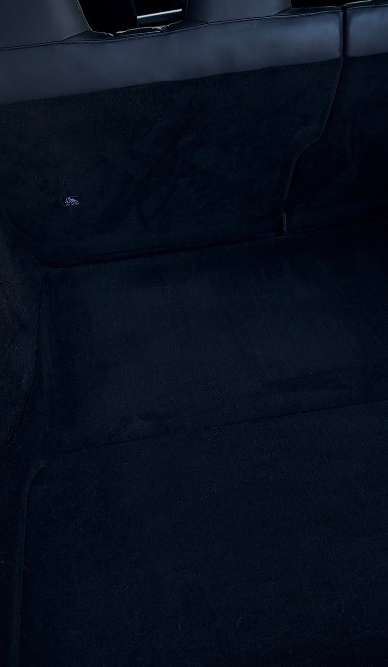 Clean dark interior car upholstery with leather dashboard after detail